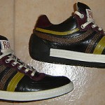 BOSS ORANGE HUGO BOSS MENS BLACK VIOLET PONY HAIR TRIM SNEAKERS SIZE EU40 US7