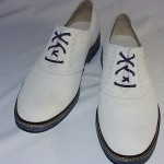 Cole Haan Air Franklin Saddle Oxfords, Suede Upper, White Suede, 10.5 M, New