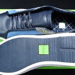 NIB HUGO BOSS GREEN $185 MEN’S ATTAIN LEATHER BLUE SNEAKERS SHOES 12