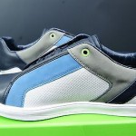 NIB HUGO BOSS GREEN $185 MEN’S ATTAIN LEATHER BLUE SNEAKERS SHOES 12