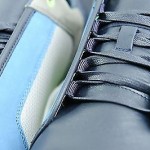 NIB HUGO BOSS GREEN $185 MEN’S ATTAIN LEATHER BLUE SNEAKERS SHOES 12