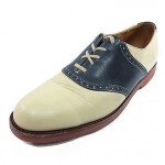 Cole Haan Saddle Shoes 10 Vintage Mens Navy Blue Tan Casual Leather Lace Oxfords