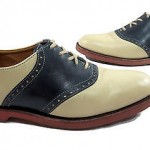 Cole Haan Saddle Shoes 10 Vintage Mens Navy Blue Tan Casual Leather Lace Oxfords