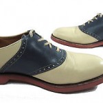 Cole Haan Saddle Shoes 10 Vintage Mens Navy Blue Tan Casual Leather Lace Oxfords