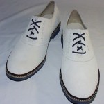 Cole Haan Air Franklin Saddle Oxfords, Suede Upper, White Suede, 10 M, New