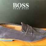 HUGO BOSS BLACK – SAHAMIO  Men’s Loafers In Dark Blue