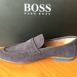HUGO BOSS BLACK – SAHAMIO  Men’s Loafers In Dark Blue