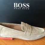HUGO BOSS BLACK – SAHAMIO  Men’s Loafers In Beige