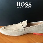 HUGO BOSS BLACK – SAHAMIO  Men’s Loafers In Beige