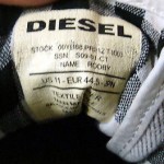 Men’s DIESEL Sneaker Size 11 RODBY Canvas Denim Low Top