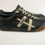 Diesel Mens Remy Dark Navy Blue Leather Lace Up Sneakers Shoes Sz 9