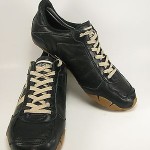 Diesel Mens Remy Dark Navy Blue Leather Lace Up Sneakers Shoes Sz 9