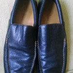 Cole Haan 10.5 black leather loafers slip on driving moccasins shoes