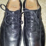 Clarks Mens Black Leather Casual Shoes Sz 10