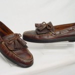 COLE HAAN Men 8.5-M Brown Leather Casual Slip On Driving Loafer Shoes