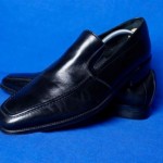 Mens HUGO BOSS Black Slip on Shoes Leather Rubber Size 11 US