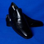 Mens HUGO BOSS Black Slip on Shoes Leather Rubber Size 11 US