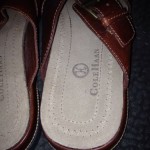 Mens Cole Haan Nike Air Size 8 1/2 Brown Leather Slip On Sandals Mules Shoes