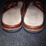Mens Cole Haan Nike Air Size 8 1/2 Brown Leather Slip On Sandals Mules Shoes