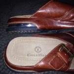 Mens Cole Haan Nike Air Size 8 1/2 Brown Leather Slip On Sandals Mules Shoes