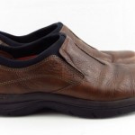 Clarks Brown Leather Slip On Loafers Style Casual Shoes Men Size 10