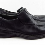 Clarks Black Leather Slip On Loafers Men Size 9.5 Wide