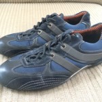 Mens Hugo Boss Orange Casual Fashion Sneakers Navy Black Size 42 US 8.5, 9