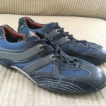 Mens Hugo Boss Orange Casual Fashion Sneakers Navy Black Size 42 US 8.5, 9