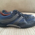 Mens Hugo Boss Orange Casual Fashion Sneakers Navy Black Size 42 US 8.5, 9