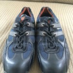 Mens Hugo Boss Orange Casual Fashion Sneakers Navy Black Size 42 US 8.5, 9