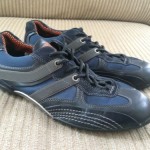 Mens Hugo Boss Orange Casual Fashion Sneakers Navy Black Size 42 US 8.5, 9