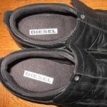 RARE NWOB MEN’S DIESEL OROLAN  BLK LEATHER SLIP ON SHOES US 10.5 M