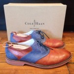 Cole Haan Air Franklin Saddle Shoes – C11423 – Brown/Blue – Mens – Size 10.5