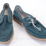 Hugo Boss Orange Label 7 Teal suede boat loafer shoe new GTQ514 European 40