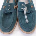 Hugo Boss Orange Label 7 Teal suede boat loafer shoe new GTQ514 European 40