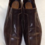 L@@K COLE HAAN NIKE AIR GRADY TWO MEN SZ 14 M BROWN SLIP ON CASUAL SHOES NICE!!