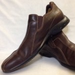 L@@K COLE HAAN NIKE AIR GRADY TWO MEN SZ 14 M BROWN SLIP ON CASUAL SHOES NICE!!