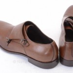 Hugo Boss Hankok 12 Chocolate leather monk strap oxford shoe new $245 GTQ529