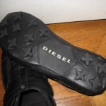 RARE NWOB MEN’S DIESEL OROLAN  BLK LEATHER SLIP ON SHOES US 10.5 M