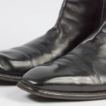 Amazing $395 HUGO BOSS Black Italian Leather Side-Zip Chelsea Ankle Boots 10