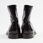 Amazing $395 HUGO BOSS Black Italian Leather Side-Zip Chelsea Ankle Boots 10