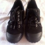 Cole Haan G series NIKE AIR Waterproof Black Leather Hiking Walking Shoes sz 8 B