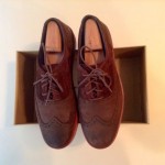 COLE HAAN Bergen Wingtip Suede Chesnut size 11.5