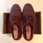COLE HAAN Bergen Wingtip Suede Chesnut size 11.5