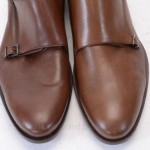 Hugo Boss Hankok 12 Chocolate leather monk strap oxford shoe new $245 GTQ529