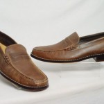 COLE HAAN AIR BARRETT Mens 11-M Brown Leather Slip On Penny Loafer Shoes