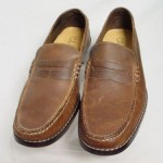 COLE HAAN AIR BARRETT Mens 11-M Brown Leather Slip On Penny Loafer Shoes