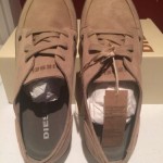 New $150 DIESEL Yanez Men Shoes Size US 11 EUR 44.5 Tan/ Silver Mink