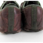 DIESEL Mens Shoes 9 Brown LEATHER Green Fashion Lace Up Sneakers