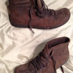 EUC Diesel Casual Dress Lace Up Brown Leather Boots Mens 13